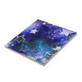 Achtergrond van de ruimte met sterren tegeltje (Zijkant)