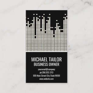 Achtergrond van de Sound Bar voor pixels Visitekaartje