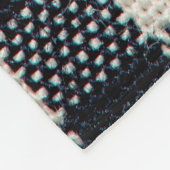 Achtergrond van de textuur van het geplakte katoen fleece deken (Hoek)