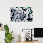 Achtergrond van dobbelsteen poster (Thuiskantoor)