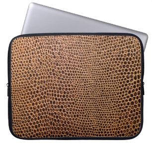 achtergrond van donker leder laptop sleeve