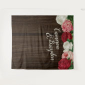 Achtergrond van Floral Rustic Wedding Party Wandkleed (Voorkant (horizontaal))