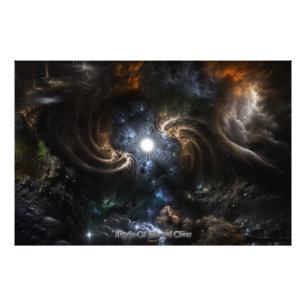 Achtergrond van fractale Chaos CRTXR Foto Afdruk