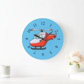 Achtergrond van geanimeerde helikopter grote klok (Huis)
