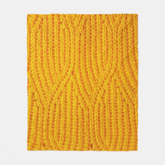Achtergrond van geel breiswerk fleece deken