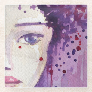 Achtergrond van gekleurde Waterverf Glazen Onderzetter