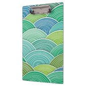 Achtergrond van gekrulde abstracte groene golven klembord (Links)