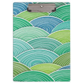 Achtergrond van gekrulde abstracte groene golven klembord (Voorkant)