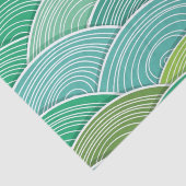 Achtergrond van gekrulde abstracte groene golven tissuepapier (Detail)