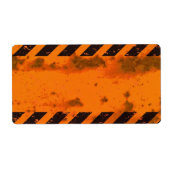 Achtergrond van gevarenstaven etiket (Voorkant)