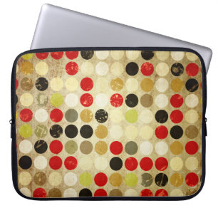 achtergrond van grijs papier met gekleurde cirkelv laptop sleeve