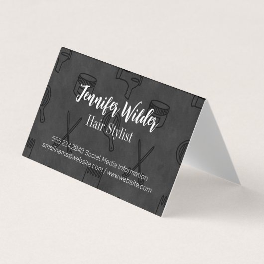 Achtergrond van haarstylist visitekaartjes (Voorkant)