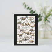 Achtergrond van het diagram Dinosaur  Briefkaart (Staand voorkant)