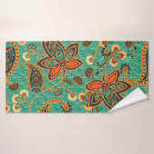 achtergrond van het etnische butta-ontwerp Patroon Badhanddoek (Badhanddoek)