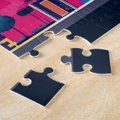 achtergrond van het stadsbeeld legpuzzel (Zijkant)