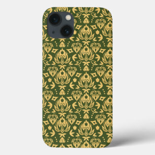 Achtergrond van het windvotpatroon van de houten f iPhone 13 hoesje