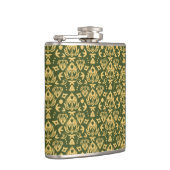 Achtergrond van het windvotpatroon van de houten f heupfles (Rechts)