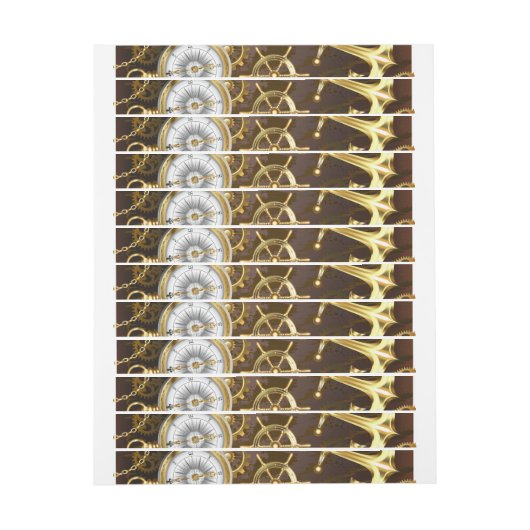 Achtergrond van hout met mechanische zeepaardjes (Vel)