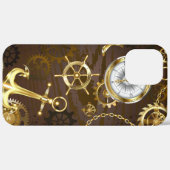 Achtergrond van hout met mechanische zeepaardjes Case-Mate iPhone case (Achterkant / Rechts)