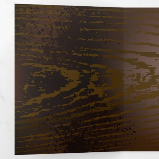 Achtergrond van hout met mechanische zeepaardjes drieluik uitnodiging (Binnenzijde eerst)