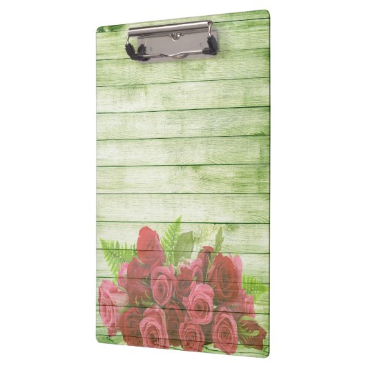 Achtergrond van hout Moderne Rozen Klembord (Links)