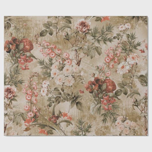 achtergrond van kleurrijke bloemen, waterverf Illu Cadeaupapier (Vlak)