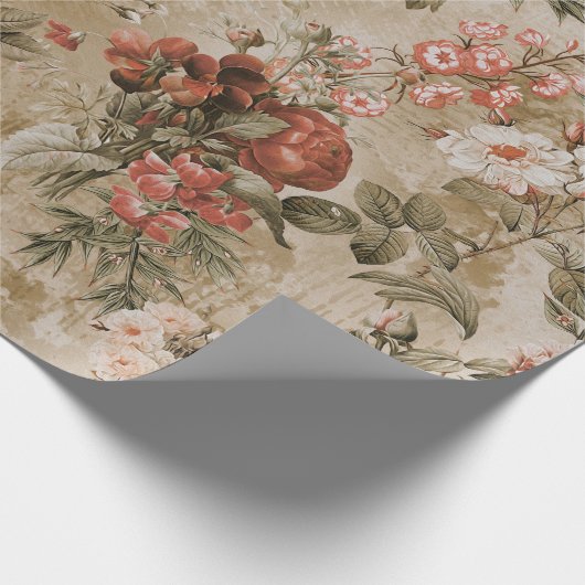 achtergrond van kleurrijke bloemen, waterverf Illu Cadeaupapier (Hoek)