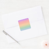 Achtergrond van kleurverloop regenboog vierkante sticker (Envelop)