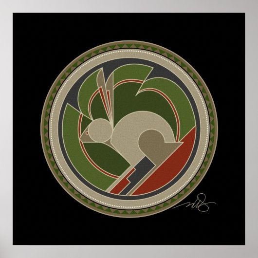 Achtergrond van konijnenkoppen poster (Voorkant)