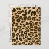 Achtergrond van leopard-afdrukken briefkaart (Voorkant / Achterkant)