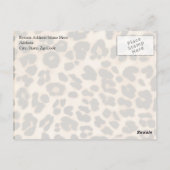 Achtergrond van leopard-afdrukken briefkaart (Achterkant)