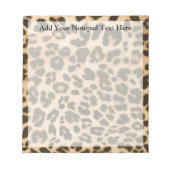 Achtergrond van leopard-afdrukken notitieblok (Voorkant)