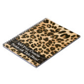 Achtergrond van leopard-afdrukken notitieboek (Linkerzijde)