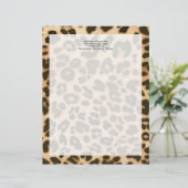 Achtergrond van leopard-afdrukken persoonlijk briefhoofd (Staand voorkant)