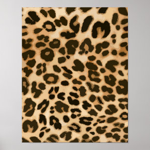 Achtergrond van leopard-afdrukken poster