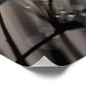 Achtergrond van mousserende dauw Dandelion Khaki Poster (Hoek)