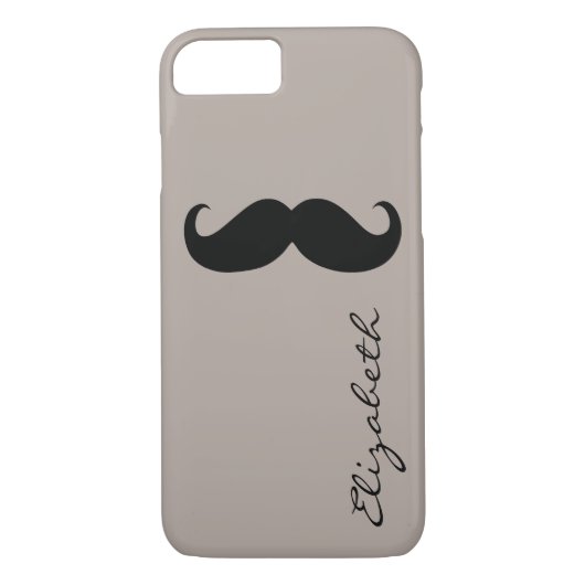 Achtergrond van Mustache Plain Tan Case-Mate iPhone Case (Achterkant)