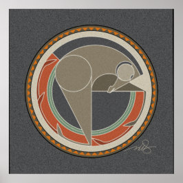 Achtergrond van paardengrijze achtergrond poster