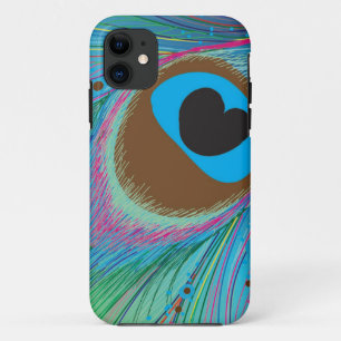 Achtergrond van pacockveren iPhone 11 hoesje