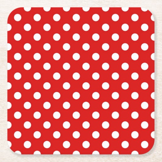 Achtergrond van poolpunt vierkante kartonnen onderzetter (Voorkant)