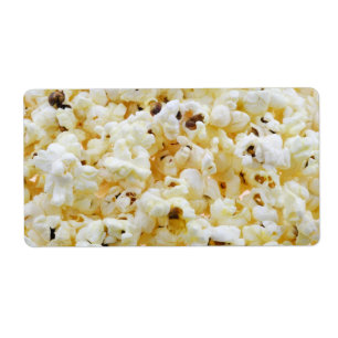 Achtergrond van popcorn etiket