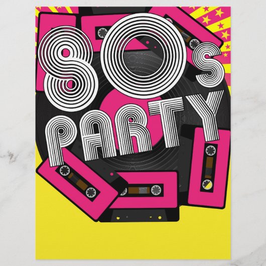 Achtergrond van Retro Party Flyer (Voorkant)
