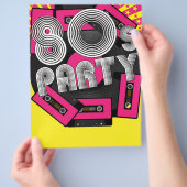Achtergrond van Retro Party Flyer (Hand)