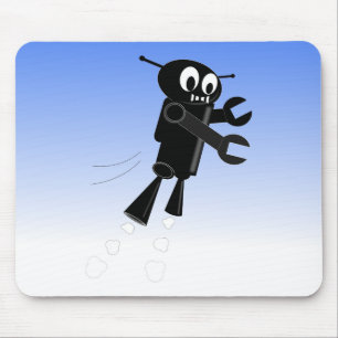 Achtergrond van robot Blue Sky Muismat