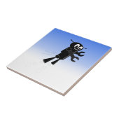 Achtergrond van robot Blue Sky Tegeltje (Zijkant)