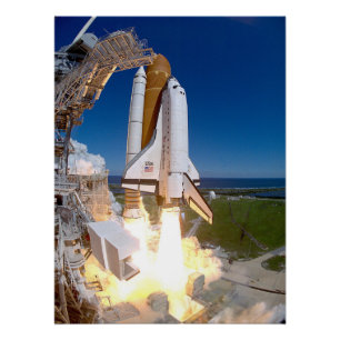 Achtergrond van spaceshuttle perfect poster