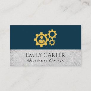 Achtergrond van structuur tandwielpictogram visitekaartje