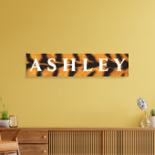 Achtergrond van tijger, voornaam/familienaam/achte canvas afdruk (Insitu (Woonkamer))