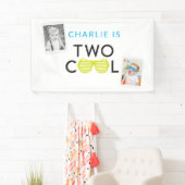 Achtergrond van twee kabelbanner spandoek (Insitu)