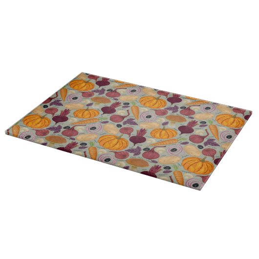 Achtergrond van verse groenten snijplank (Hoek)